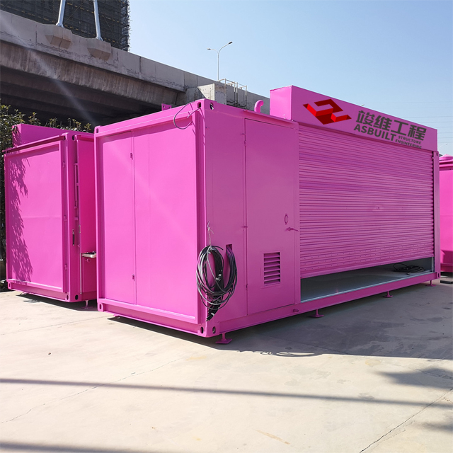 Personalized pink container house publicity and advisory service kiosk